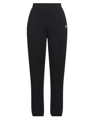 Ea7 Woman Pants Black Size L Cotton, Elastane