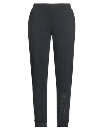 Ea7 Woman Pants Black Size L Cotton, Elastane