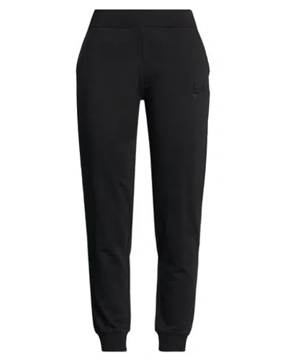 Ea7 Woman Pants Black Size L Cotton, Elastane