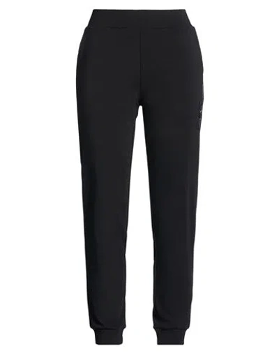 Ea7 Woman Pants Black Size L Cotton, Modal, Elastane