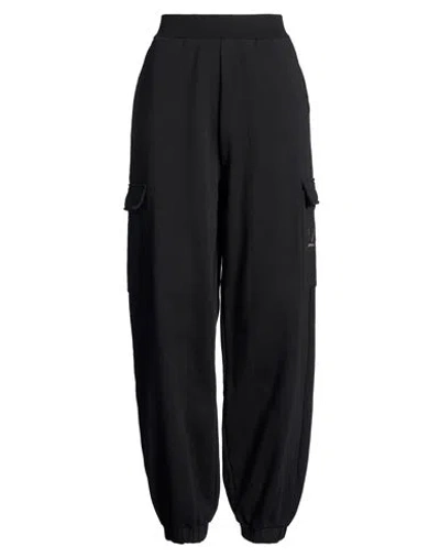 Ea7 Woman Pants Black Size L Cotton, Polyester