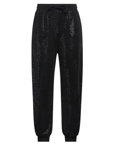 Ea7 Woman Pants Black Size L Polyamide, Elastane, Metallic Fiber, Viscose, Polyester