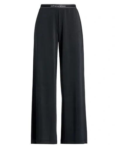 Ea7 Woman Pants Black Size L Polyester, Modal, Elastane