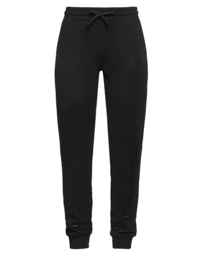 Ea7 Woman Pants Black Size Xl Cotton, Elastane