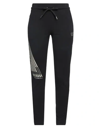 Ea7 Woman Pants Black Size Xxl Cotton, Elastane