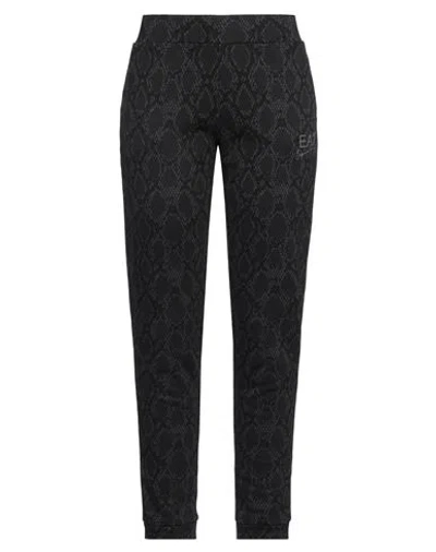 Ea7 Woman Pants Black Size Xxl Cotton, Polyester