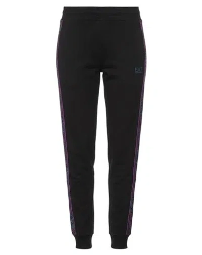Ea7 Woman Pants Black Size Xxl Cotton, Polyester