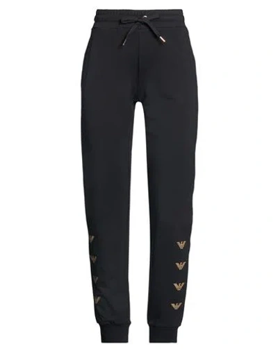 Ea7 Woman Pants Black Size Xxl Organic Cotton, Modal, Elastane