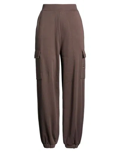 Ea7 Woman Pants Chocolate Brown Size M Cotton, Polyester