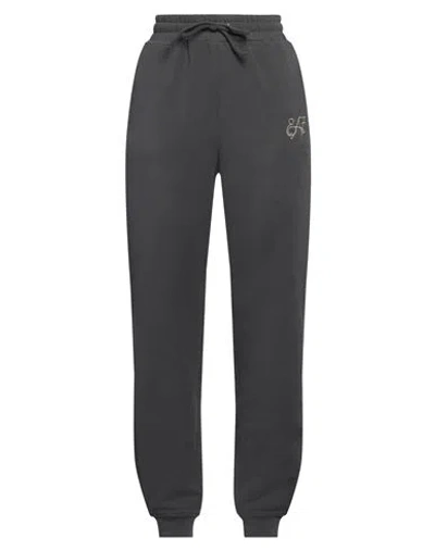 Ea7 Woman Pants Lead Size Xxl Cotton, Elastane In Grey