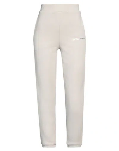 Ea7 Woman Pants Light Grey Size M Cotton