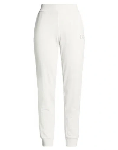 Ea7 Woman Pants Light Grey Size Xl Cotton, Elastane In Gray