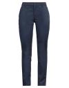 Ea7 Woman Pants Midnight Blue Size 46 Cotton, Polyester, Viscose In Blue