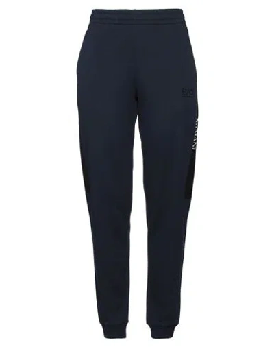 Ea7 Woman Pants Midnight Blue Size Xl Cotton