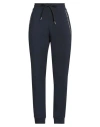 Ea7 Woman Pants Navy Size S Cotton, Elastane In Navy Blue