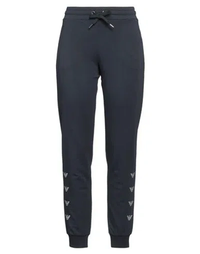 Ea7 Woman Pants Navy Size Xl Cotton, Modal, Elastane