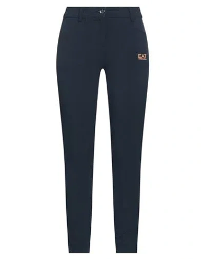 Ea7 Woman Pants Navy Size Xl Polyamide, Elastane