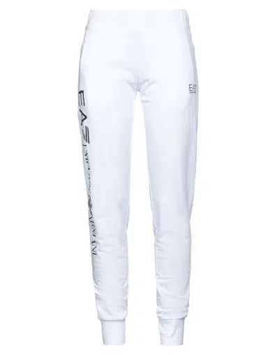 EA7 EA7 WOMAN PANTS WHITE SIZE XL COTTON, ELASTANE