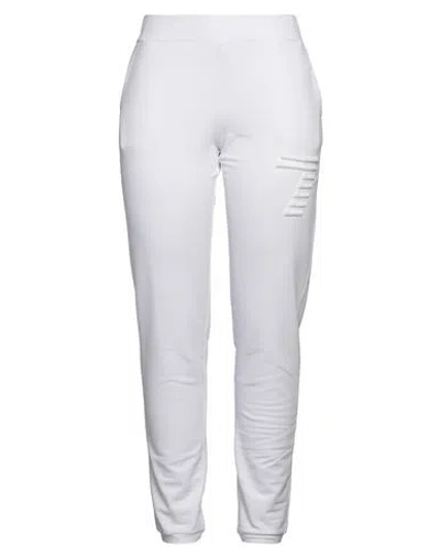 Ea7 Woman Pants White Size Xxl Cotton, Elastane