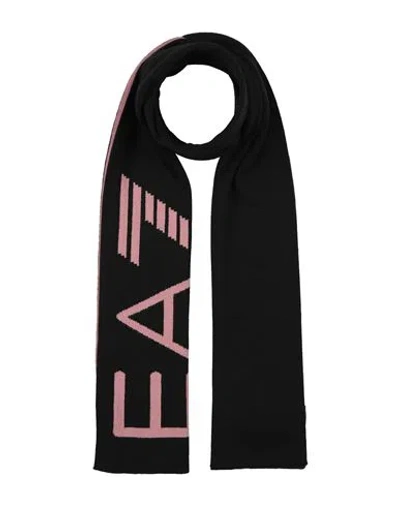 Ea7 Woman Scarf Antique Rose Size - Acrylic In Black