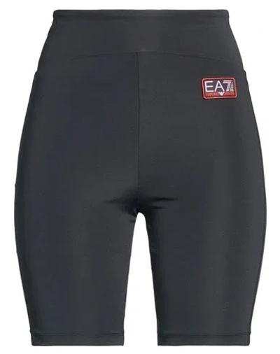 Ea7 Woman Shorts & Bermuda Shorts Black Size S Polyester, Elastane
