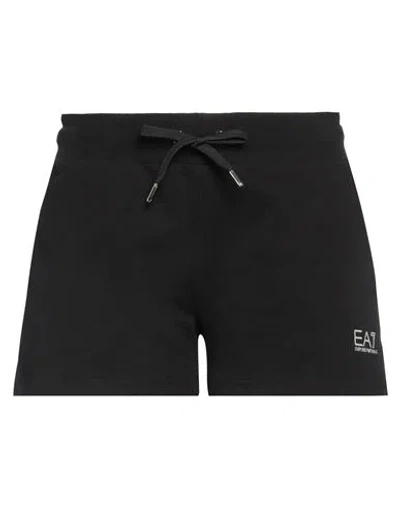 EA7 EA7 WOMAN SHORTS & BERMUDA SHORTS BLACK SIZE XL COTTON, ELASTANE