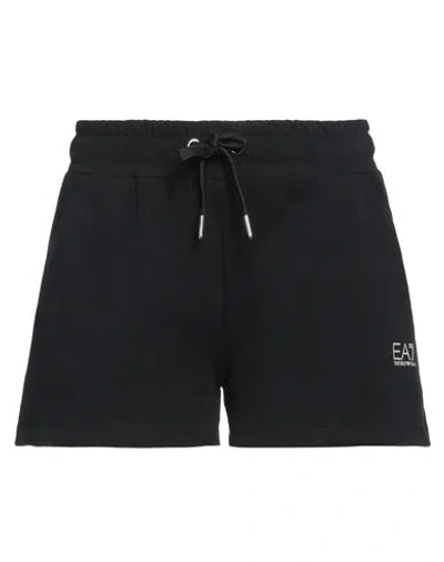 Ea7 Woman Shorts & Bermuda Shorts Black Size Xl Cotton, Elastane