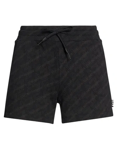 Ea7 Woman Shorts & Bermuda Shorts Black Size Xxl Cotton In Blue