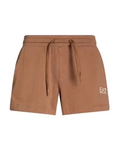 Ea7 Woman Shorts & Bermuda Shorts Light Brown Size S Cotton In Beige