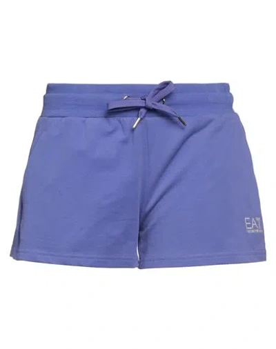 Ea7 Woman Shorts & Bermuda Shorts Mauve Size Xxl Cotton, Elastane In Purple