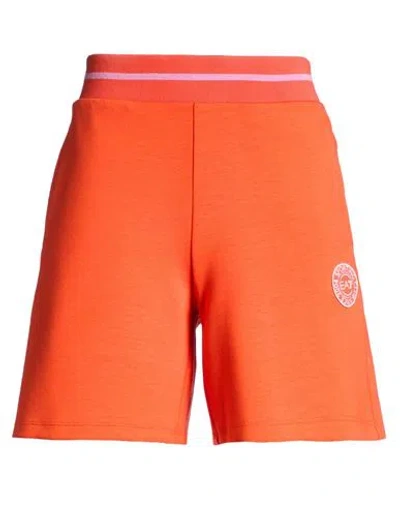 Ea7 Woman Shorts & Bermuda Shorts Orange Size Xxl Viscose, Polyester, Elastane