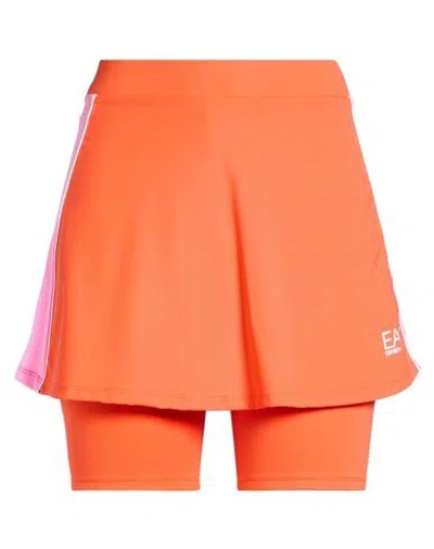 Ea7 Woman Shorts & Bermuda Shorts Tomato Red Size M Polyester, Elastane In Orange