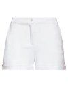 Ea7 Woman Shorts & Bermuda Shorts White Size Xxl Cotton, Polyester, Elastane