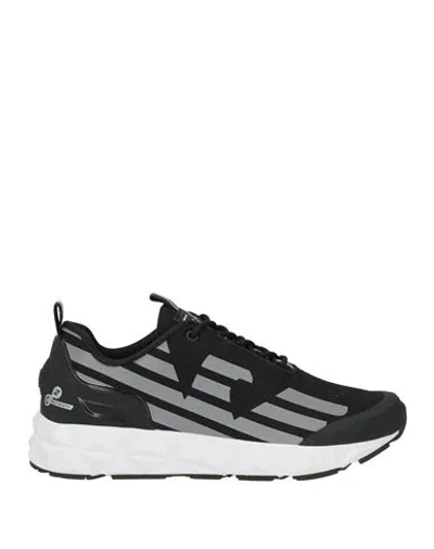 Ea7 Woman Sneakers Black Size 5.5 Textile Fibers, Rubber