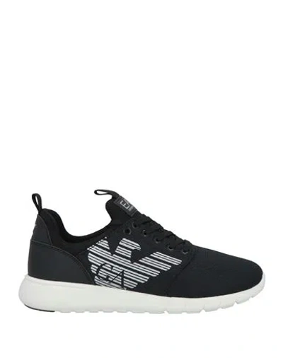 Ea7 Man Sneakers Black Size 4.5 Textile Fibers In Black