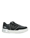 Ea7 Woman Sneakers Black Size 8 Leather In Black