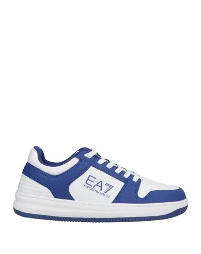 Ea7 Woman Sneakers Blue Size 5.5 Textile Fibers