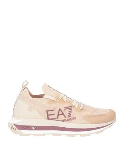 Ea7 Woman Sneakers Blush Size 5 Textile Fibers In Pink