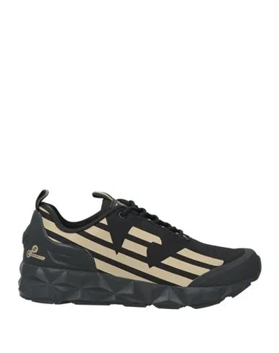 Ea7 Woman Sneakers Gold Size 6.5 Textile Fibers, Rubber In Multi