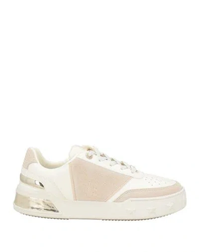 Ea7 Woman Sneakers Ivory Size 7.5 Polyester, Polyurethane In White