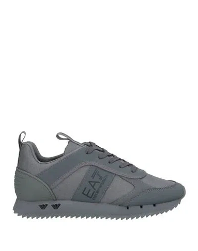 Ea7 Woman Sneakers Lead Size 7 Textile Fibers In Grey