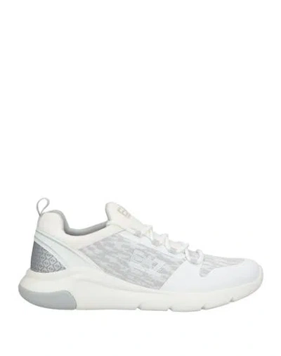 Ea7 Woman Sneakers Light Grey Size 8 Textile Fibers In Animal Print