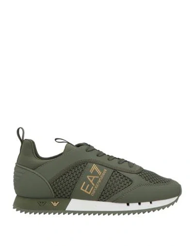Ea7 Woman Sneakers Military Green Size 6.5 Polyester