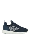 Ea7 Man Sneakers Navy Size 4.5 Textile Fibers In Navy Blue