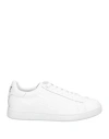 Ea7 Logo-debossed Sneakers In White