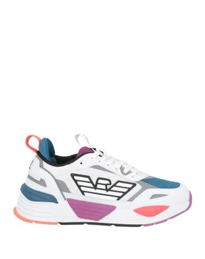 Ea7 Woman Sneakers White Size 6.5 Textile Fibers