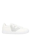Ea7 Woman Sneakers White Size 8 Cotton In White