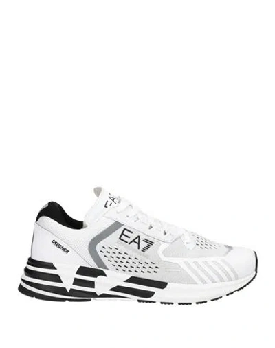 Ea7 Woman Sneakers White Size 8.5 Textile Fibers In Multi