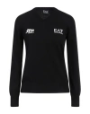 Ea7 Woman Sweater Black Size Xl Cotton In Black