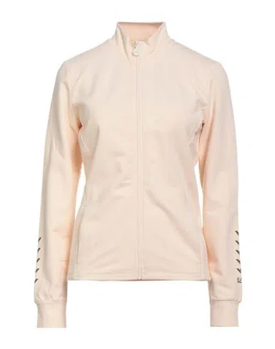 Ea7 Woman Sweatshirt Apricot Size Xl Cotton, Elastane In Neutral
